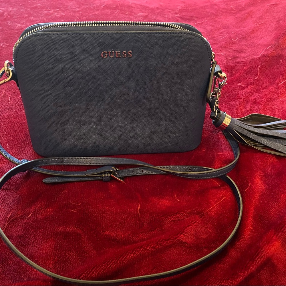 GUESS Blue Crossbody Bag with Tassel
